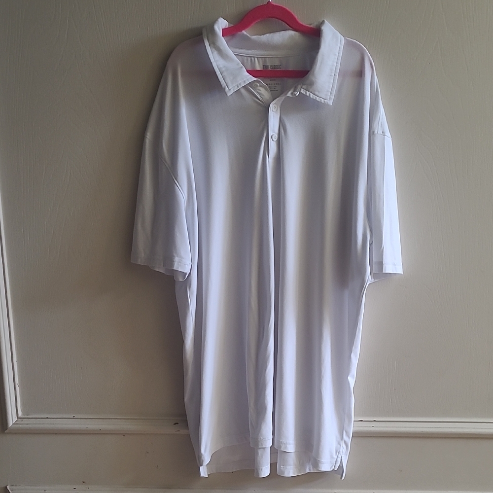 NWOT True Classic Standard Active White Polo XL